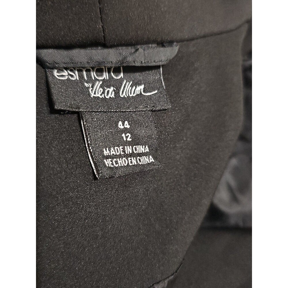 Esmara By Hedi Klum Blazer Jacket Women 12 Black Velvet Detail  Pockets - Picture 6 of 11